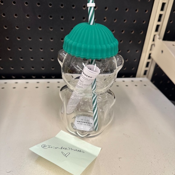 Starbucks Bearista Glass Bear Cold Cup Holiday Tumbler Honey Starbies - Picture 6 of 6